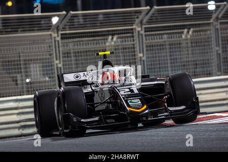 21 Boschung Ralph (Ski), Campos Racing, Dallara F2, Aktion während der 8th Runde der FIA Formel 2 Meisterschaft 2021 vom 10. Bis 12. Dezember 2021 auf dem Yas Marina Circuit, in Yas Island, Abu Dhabi - Photo Diederik van der Laan / Dutch Photo Agency / DPPI Stockfoto