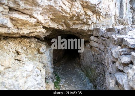 Monte Piano, Reste des Weltkrieges, Dolomiti, Italien Stockfoto