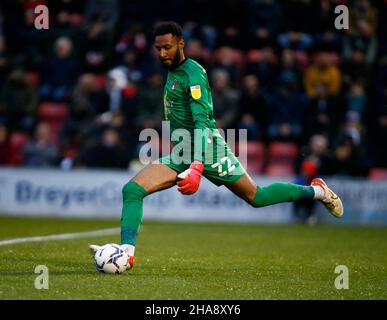 London, Großbritannien. 01st. Februar 2018. LONDON, Vereinigtes Königreich, DEZEMBER 11: Lawrence Vigoroux von Leyton Orient während der Sky Bet League Two zwischen Leyton Orient und Crawley Town an der Brisbane Road, London am 11th. Dezember 2021 Credit: Action Foto Sport/Alamy Live News Stockfoto