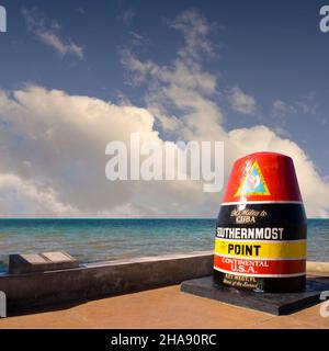 Südlichsten Punkt der kontinentalen USA auf Key West, FL, Florida Keys Stockfoto