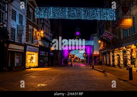 CHESTER, CHESHIRE, GROSSBRITANNIEN - 06. DEZEMBER 2021 Stockfoto