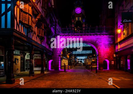 CHESTER, CHESHIRE, GROSSBRITANNIEN - 06. DEZEMBER 2021 Stockfoto
