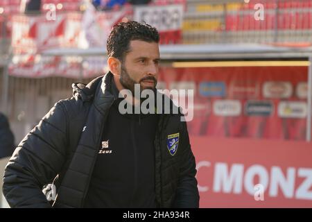 Fabio Grosso (Cheftrainer Frosinone) beim AC Monza gegen Frosinone Calcio, Italienisches Fußballspiel der Serie B in Monza (MB), Italien, Dezember 11 2021 Stockfoto