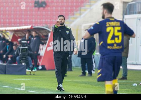 Fabio Grosso (Cheftrainer von Frosinone) beim AC Monza gegen Frosinone Calcio, italienisches Fußballspiel der Serie B in Monza (MB), Italien, Dezember 11 2021 Stockfoto