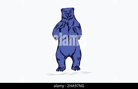 Bär Körper Maskottchen Vektor-Design, schöne Bär Tierwelt Hintergrund Vorlage Stock Vektor