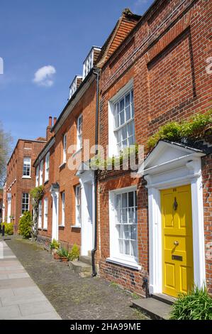 Georgianisches Haus Fassaden, Castle Street, Farnham, Surrey, England, Vereinigtes Königreich Stockfoto