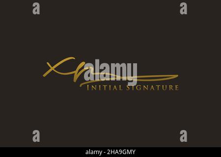XR Letter Signature Logo Template Elegantes Design-Logo. Handgezeichnete Kalligraphie Schriftzug Vektor Illustration. Stock Vektor