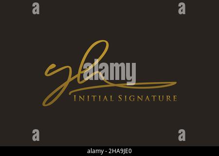 YH Letter Signature Logo Template Elegantes Design-Logo. Handgezeichnete Kalligraphie Schriftzug Vektor Illustration. Stock Vektor