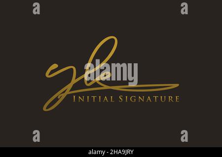 YK Letter Signature Logo Template Elegantes Design-Logo. Handgezeichnete Kalligraphie Schriftzug Vektor Illustration. Stock Vektor