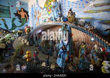 salvador, bahia, brasilien - 17. januar 2018: Skulptur der orixa Iemanja im Viertel Rio Vermelho in Stockfoto