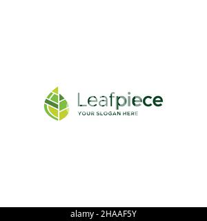 Modernes, farbenfrohes BLATTWERK mit Logo-Design Stock Vektor