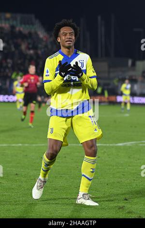 Pier Luigi Penzo Stadium, Venedig, Italien, 11. Dezember 2021, Juan Cuadrado (Juventus) enttäuschte während des FC Venezia gegen den FC Juventus - italienischer Fußball Stockfoto