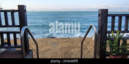 Nanwantou Coastal Trail, New Taipei City-Dec 11, 2021: Nanwantou Coastal Trail, Nanwantou Coastal Trail, New Taipei City Stockfoto