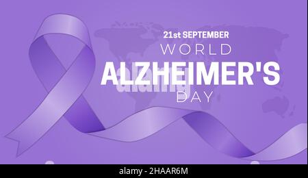 Hintergrund-Illustration zum Welt-Alzheimer-Tag Stock Vektor