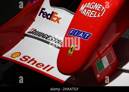 Maranello, Italien, 1. April 2019 die Nase des Micheal schumacher ferrari Formel 1 Weltmeisterschaftsauto Stockfoto