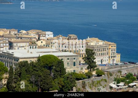 Blick über die Altstadt von Korfu, Kerkyra, in Griechenland Stockfoto