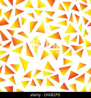 Polygonaler orangefarbener Mosaikhintergrund. Abstrakte Vektorgrafik mit niedrigem Polyesterstand. Dreieckiges Nahtmuster. Vorlage für geometrisches Business-Design mit Stock Vektor