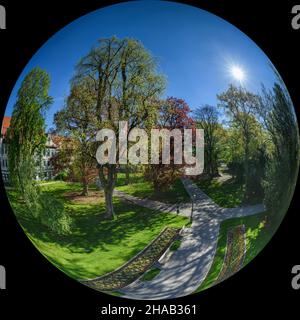 Blick auf den Fronhof und die ehemalige Fürstbischöfliche Residenz in Augsburg Stockfoto