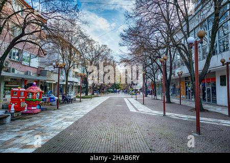 Zentrum der historischen Stadt Targowischte, Region Pazardschik, Bulgarien Stockfoto