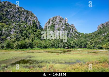 Sam ROI Yot Nationalpark südlich von Hua hin in Prachuap Khiri Khan, Thailand Ende November 2021 Stockfoto