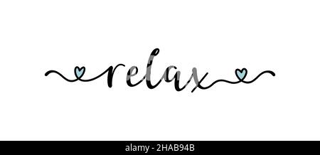 Hand skizzierte RELAX Wort als Anzeige, Web-Banner Stock Vektor