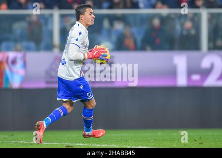 Genua, Italien. 10th Dez 2021. EMIL AUDERO (Sampdoria) während Genua CFC vs UC Sampdoria, italienische Fußballserie A Spiel in Genua, Italien, Dezember 10 2021 Quelle: Independent Photo Agency/Alamy Live News Stockfoto