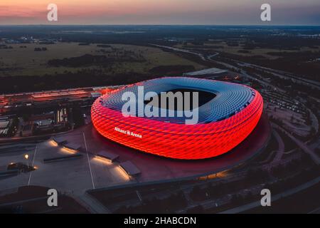 Allianz Arena - weltbekanntes Stadion des FC Bayern München. Oktober 2020 - München, Deutschland. Stockfoto