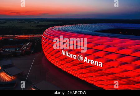 Allianz Arena - weltbekanntes Stadion des FC Bayern München. Oktober 2020 - München, Deutschland. Stockfoto