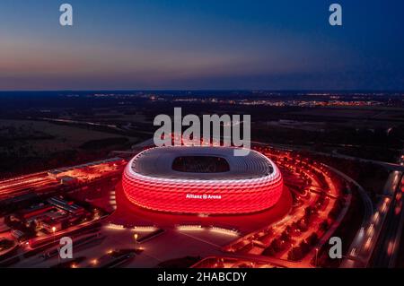 Allianz Arena - weltbekanntes Stadion des FC Bayern München. Oktober 2020 - München, Deutschland. Stockfoto