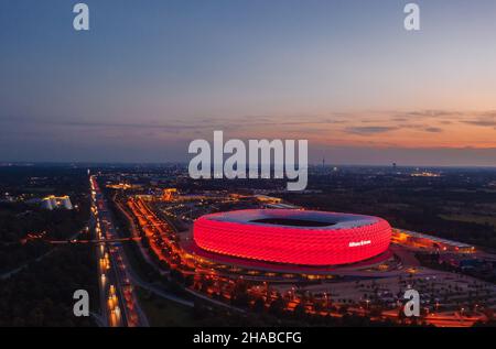 Allianz Arena - weltbekanntes Stadion des FC Bayern München. Oktober 2020 - München, Deutschland. Stockfoto