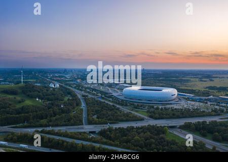 Allianz Arena - weltbekanntes Stadion des FC Bayern München. Oktober 2020 - München, Deutschland. Stockfoto