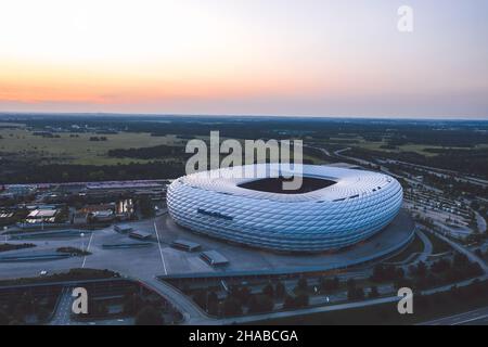 Allianz Arena - weltbekanntes Stadion des FC Bayern München. Oktober 2020 - München, Deutschland. Stockfoto