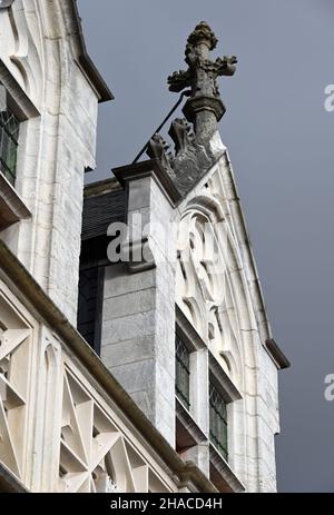 Neogotisches Erkerfenster in Brügge Stockfoto