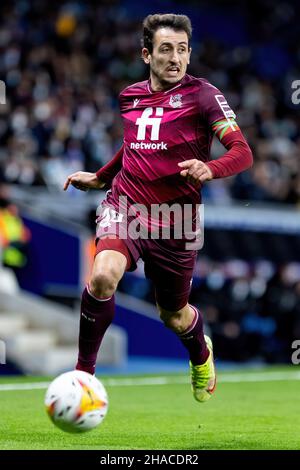 BARCELONA - NOV 28: Mikel Oyarzabal in Aktion während des La Liga-Spiels zwischen RCD Espanyol und Real Sociedad de Futbol im RCDE-Stadion auf Novembe Stockfoto