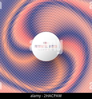 Abstraktes Farbverlauf bunte Strudel von Linie Vorlage Cover-Design. Überlappung für den Kopierbereich des Texthintergrunds. Stock Vektor