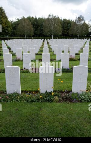 Frankreich, Normandie, am 2020-10-11. Bayeux British Military Cemetery. Foto von Martin Bertrand. Frankreich, Normandie, le 2020-10-11. Cimetiere militair Stockfoto