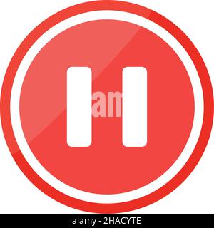 Vektorsymbol, das generell für Videos und Musik verwendet werden kann. Stock Vektor