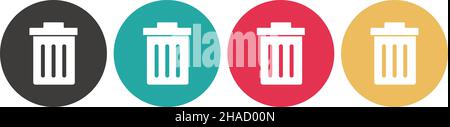 Papierkorb-Symbol, das für verschiedene Szenen verwendet werden kann. Stock Vektor