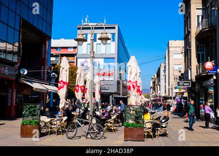 Obrenovićeva, Hauptfußgängerzone, Niš, Serbien Stockfoto