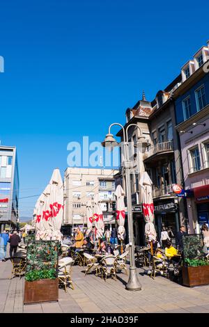 Obrenovićeva, Hauptfußgängerzone, Niš, Serbien Stockfoto