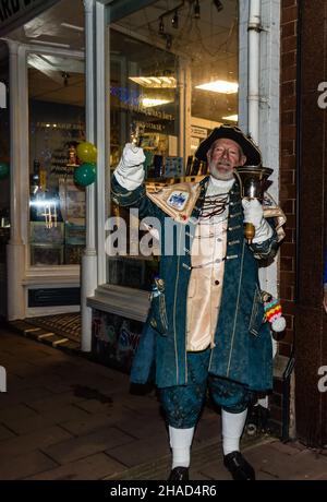 Budleigh bis spät in die Nacht Christmas Shopping. Stockfoto