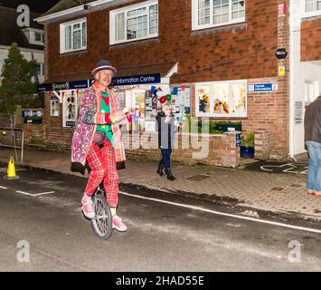 Budleigh bis spät in die Nacht Christmas Shopping. Stockfoto