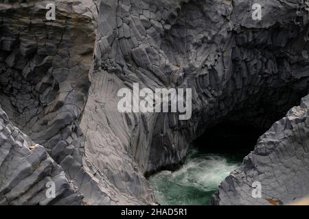 Alcantara Schlucht, Sizilien, Italien Stockfoto