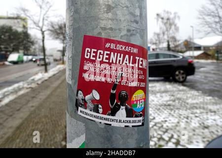 Aufkleber gegen AFD, Berlin, Deutschland Stockfoto