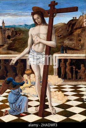 Das Blut des Erlösers von Giovanni Bellini (um 1435-1516), Eiertemperatur auf Tafel, c. 1465 Stockfoto