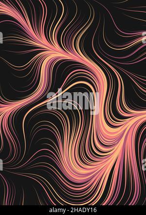 Abstrakte Perlinnoise geometrische generative computergestützte Kunstdarstellung Stock Vektor