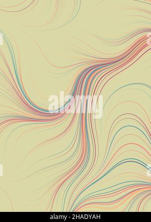 Abstrakte Perlinnoise geometrische generative computergestützte Kunstdarstellung Stock Vektor