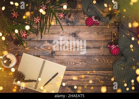 Frohe Weihnachten und Frohes neues Jahr. Weihnachtskarte. Stockfoto