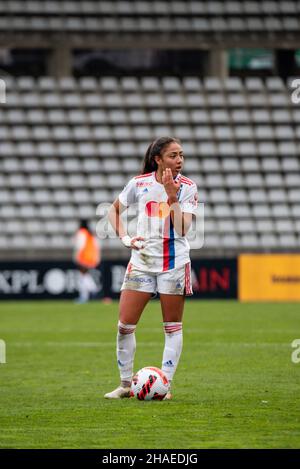 Selma Bacha von Olympique Lyonnais während der französischen Frauenmeisterschaft D1 Arkema-Fußballspiel zwischen dem Pariser FC und Olympique Lyonnais am 12. Dezember 2021 im Charlety-Stadion in Paris, Frankreich - Foto: Melie Laurent/DPPI/LiveMedia Stockfoto