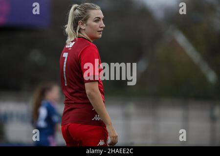 London, Großbritannien. 12th Dez 2021. Chloe Lelliott (7 Worthing) während des Premier-Spiels der Frauen in London und South East zwischen Dulwich Hamlet und Worthing auf dem Champion Hill in London, England. Liam Asman/SPP Credit: SPP Sport Press Photo. /Alamy Live News Stockfoto